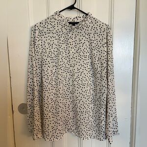 Banana Republic Black and White Polka Dot Top